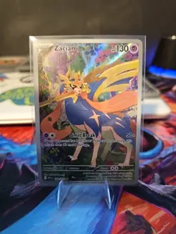 Pokemon Zacian Full Art Holo Illustration Rare 100/094 Phantasmal Flames 130 HP… - Image 1