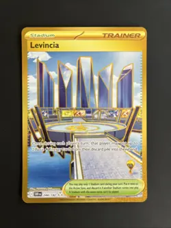 Levincia 244/182 Destined Rivals Hyper Rare Gold Pokemon - Image 1