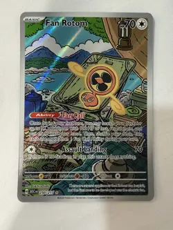 Fan Rotom 250/217 Illustration Rare Ascended Heroes Pokemon Holo Lightly Played - Image 1