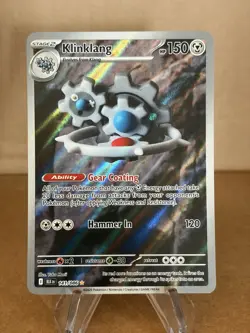 2025 Pokemon TCG Black Bolt Klinklang Illustration Rare 141/086 - Image 1