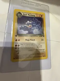 Dark Machamp Team Rocket Holo Rare 1st Edition 70 HP 10/82 English - Image 3