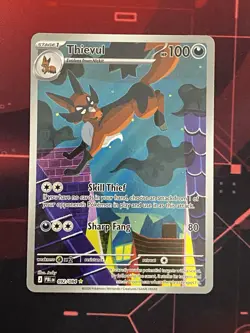 Pokemon TCG: Thievul 092/084 Illustration Rare Pitch Black Near Mint - Image 1