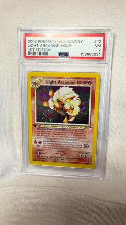 2002 POKEMON NEO DESTINY 1ST EDITION LIGHT ARCANINE-HOLO #12 PSA 7 - Image 2