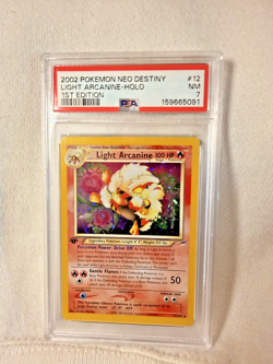 2002 POKEMON NEO DESTINY 1ST EDITION LIGHT ARCANINE-HOLO #12 PSA 7 - Image 4