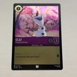Olaf 55/204 Disney Lorcana Fabled Uncommon Cold Foil Card NM - Image 1