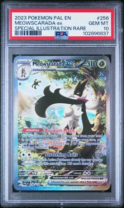 2023 POKEMON PAL EN-PALDEA EVOLVED #256 MEOWSCARADA EX PSA 10 - Image 1