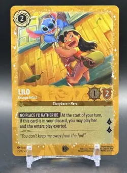 Disney Lorcana - Lilo - Escape Artist 25/P2 Gift Box Promo Card Holo NM - Image 1