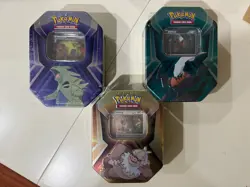 Pokemon Triple Whammy Tins Set Of 3 Sealed Destined Rivals Journey Together - Image 1