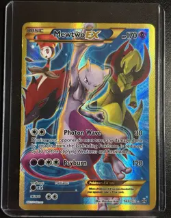 Pokemon TCG Mewtwo EX Full Art Secret Rare Holo 163/162 Breakthrough - Image 1
