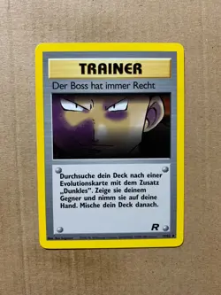 GERMAN The Boss's Way 73/82 Team Rocket - Uncommon Pokemon Card - NM/Mint - Image 1