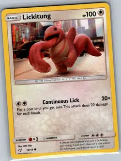 Lickitung (Holo Common) 16/18 Holo Detective Pikachu - Pokemon Card - NM - Image 1