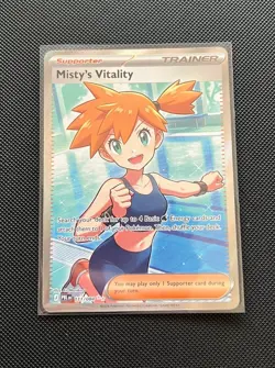 Misty’s Vitality 111/84 Pitch Black Pokemon Card NM - Image 1