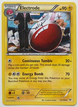 Electrode 22/108 Pokemon Card Roaring Skies - Image 1