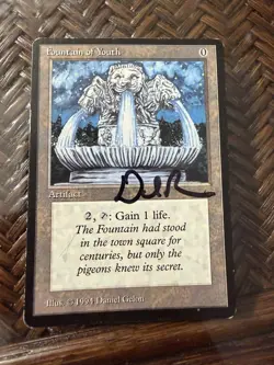 Mtg. Fountain of Youth. The Dark. Signed. Played. - Image 1