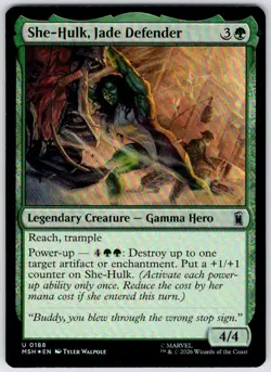 She-Hulk, Jade Defender 188 Marvel Super Heroes MTG Foil NM - Image 1