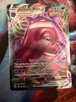 Pokemon TCG Gengar VMAX Single Strike Gigantamax Illustration Rare￼ - Image 1