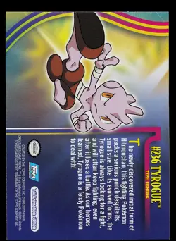 Pokemon Card - Topps Johto League Champions Non Foil Tyrogue #236 - Image 2
