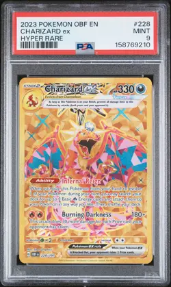 Charizard EX 228/197 Hyper Rare Obf En-Obsidian Flames Pokemon PSA 9 - Image 1