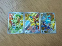 Pokemon First Partner Series 2 - Johto Starter Set Chikorita Cyndaquil Totodile - Image 1
