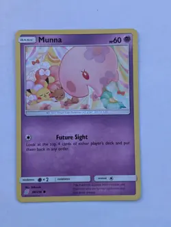 Pokemon Munna TCG Sun & Moon Cosmic Eclipse Card 88/236 Regular - Image 1