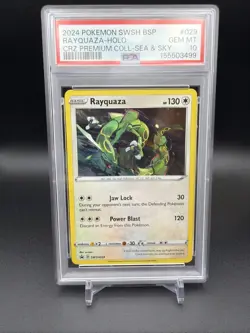 2024 POKEMON SWSH BLACK STAR PROMO #029 RAYQUAZA-HOLO PSA 10 - Image 1