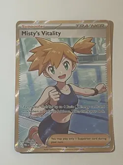 Pokemon Misty's Vitality 111/084 Pitch Black English Holo Full Art Ultra Rare - Image 1
