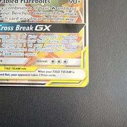 Pokemon Reshiram & Zekrom GX 222/236 SM Cosmic Eclipse Secret Rare Full Art Holo - Image 4
