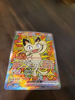 Meowth ex 121/088 Ultra Rare Holo Full Art Paldean Fates English Pokemon TCG - Image 5