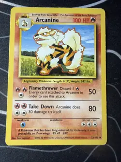 Pokemon : Arcanine Base Set Unlimited 23/102 : UC - Image 1
