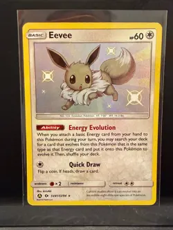 Eevee Shiny Holo Rare Hidden Fates: Shiny Vault SV41/SV94 Colorless Holo Pokemon - Image 1