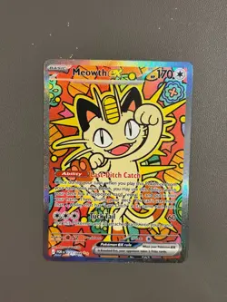 Pokemon TCG Meowth EX 121/88 SIR Special Illustration Rare Perfect Order NM - Image 1