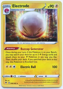 Electrode 046/185 Holo Rare Vivid Voltage Pokemon NM - Image 1