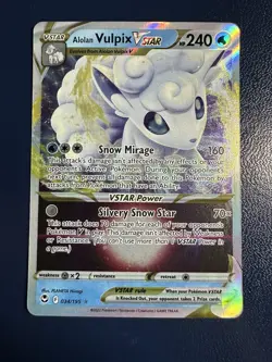 Alolan Vulpix VSTAR 034/195 Holo - Pokemon Silver Tempest NM - Image 1