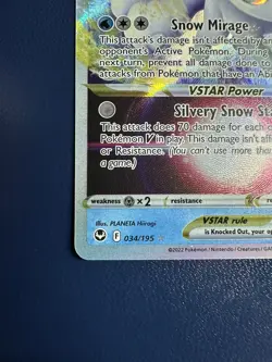 Alolan Vulpix VSTAR 034/195 Holo - Pokemon Silver Tempest NM - Image 5