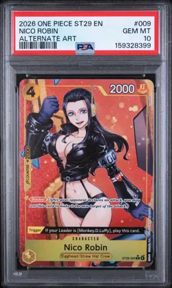 2026 One Piece Starter Deck St29-Egghead Nico Robin #009 Alternate Art PSA 10 - Image 1