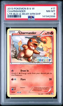 Build a Bear Pokemon Card Charmander Promo Trading Card TCG PSA 8 Graded - Image 1