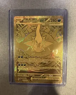 Mega Darkrai EX 120/084 Pitch Black Mega Hyper Rare Gold Card - Image 1
