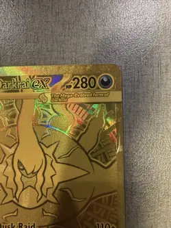 Mega Darkrai EX 120/084 Pitch Black Mega Hyper Rare Gold Card - Image 3