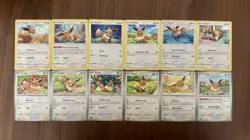 Pokemon All Eevee Lot of 12 Unique Cards Pokemon TCG Eevees (COLLECTION) - Image 1