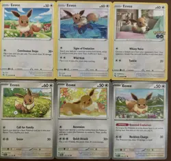 Pokemon All Eevee Lot of 12 Unique Cards Pokemon TCG Eevees (COLLECTION) - Image 3