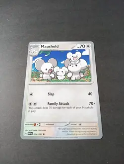 Pokemon Paldean Fates Maushold Uncommon Card 074/091 NM - Image 1