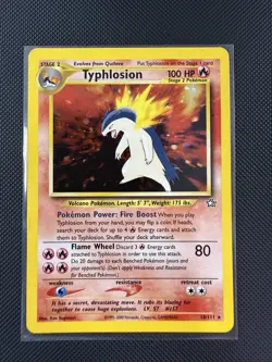 Typhlosion Neo Genesis 18/111 Rare Unlimited Holo Pokemon Card Vintage - Image 1