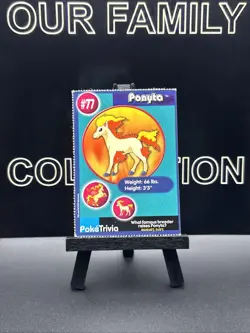 Ponyta #77 Pokemon The First Movie Promo Card PokeTrivia PERFORATED - Image 1
