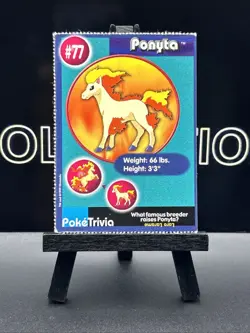 Ponyta #77 Pokemon The First Movie Promo Card PokeTrivia PERFORATED - Image 2