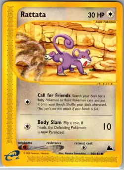 Rattata 90/144 Non Holo Skyridge - Pokemon Card - NM - Image 1