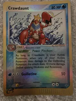 Crawdaunt 3/97 EX Dragon Reverse Holo Card Near Mint Condition - Image 1
