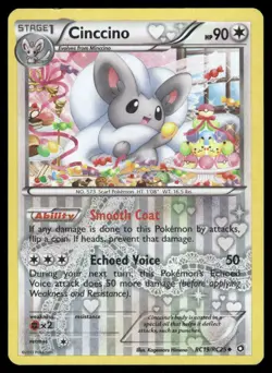 Pokemon Cards Cinccino RC19/RC25 Legendary Treasures: Radiant Collection Holo LP - Image 1