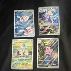 Pokemon TCG Pitch Black Illustration Rare Holo 4-Card Lot Goldeen Slowbro + More - Image 1