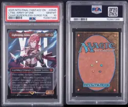 MTG Lightning, Army of One Borderless Surge Foil PSA 10!!! Final Fantasy - Image 2