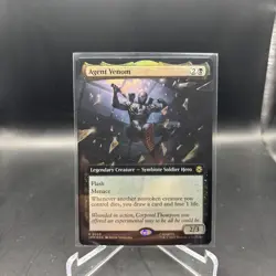 MTG Magic The Gathering Agent Venom Foil SPM Rare Black Spider-Man - Image 1